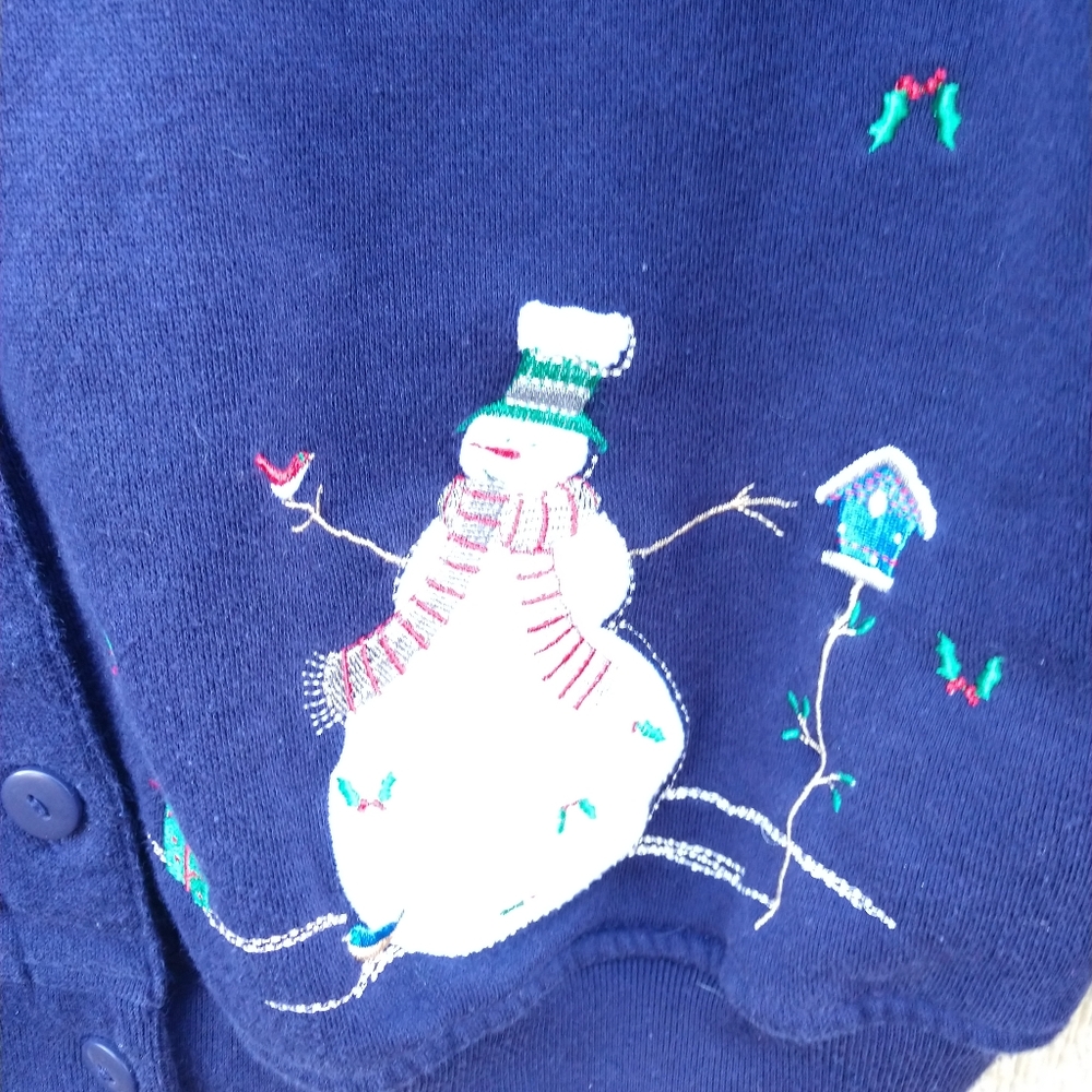 Shenanigans Button Down Christmas Sweatshirt - image 3
